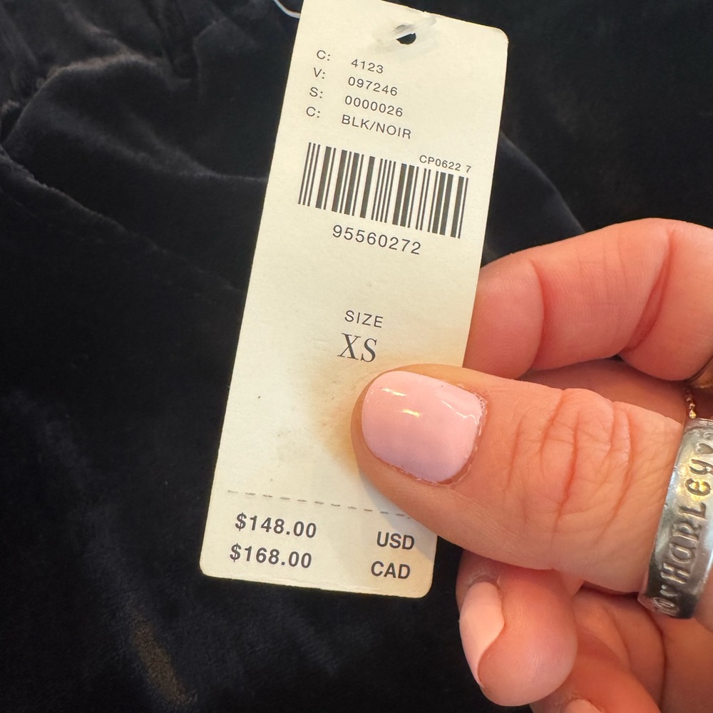 NWT Anthropologie Black Velvet Pants - Picture 7 of 10